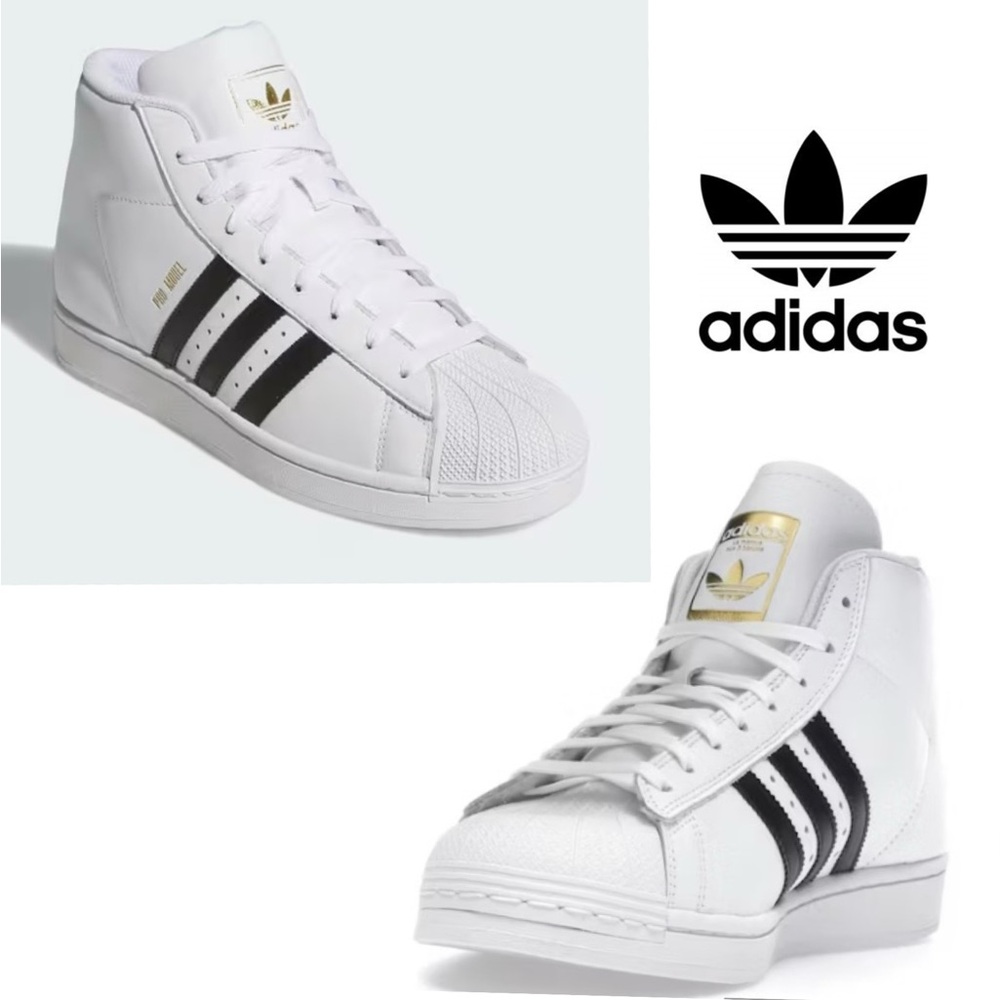 Adidas Pro Model ADV Mid Men’s Sz 9‎ Classic White/Black Basketball Shoe